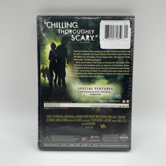 Invasion of the Body Snatchers DVD 1978 Donald Sutherland Leonard Nimoy - Picture 2 of 2